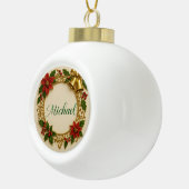 Boule En Céramique Michael Christmas Ornament – Personalized Keepsake (Droite)