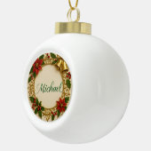 Boule En Céramique Michael Christmas Ornament – Personalized Keepsake (Droite)