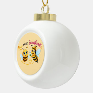 Boule En Céramique Mienne, chérie – Joli couple de abeilles romantiqu