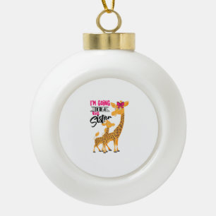 Boule En Céramique Mignonne Va Être Une Grande Soeur Giraffes Filles