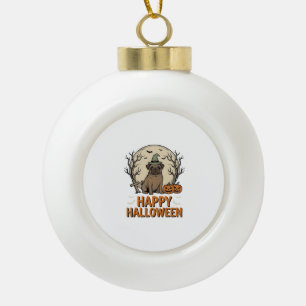 Boule En Céramique Modèle de chemise vintage Halloween Pug Chapeau de