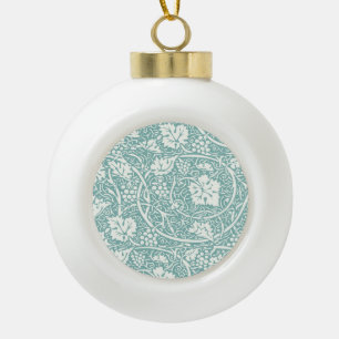 Boule En Céramique Modèle de raisin de William Morris sarcelle turquo