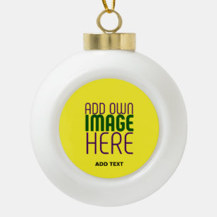 BOULE EN CÉRAMIQUE MODÈLE TEXTE D'IMAGE JAUNE LUMINEUSE MODERNE