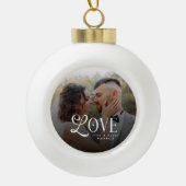 Boule En Céramique Modern Love Custom Wedding Photo Couples (Devant)