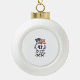 Boule En Céramique Mon premier 4 juillet 2026 bébé vintage patriotiqu