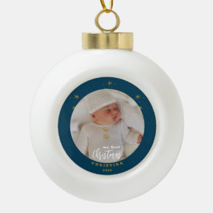 Boule En Céramique Mon Premier Noël Bébé élégant Photo