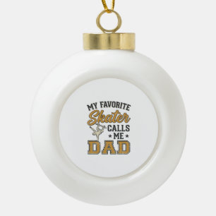Boule En Céramique Mon skateur préféré m'appelle Papa Vintage Shirt_1
