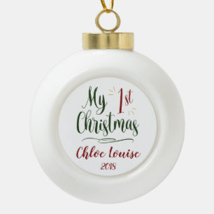 Boule En Céramique Mon souvenir fait sur commande 2018 d'ornement de