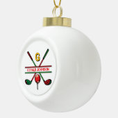 Boule En Céramique Monogramme de golf Metallic Green et Argent (Droite)
