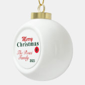 Boule En Céramique Monogramme et nom Joyeux Noël (Droite)