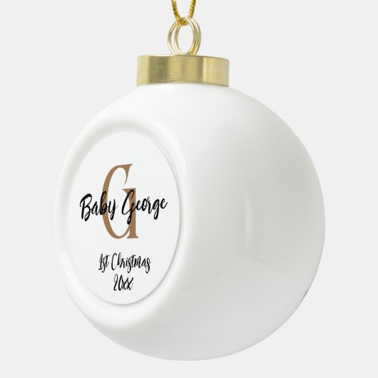 Boule En Céramique Monogramme unisex de Noël 1er (Droite)