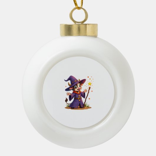 Boule En Céramique Moo-Gicien le sorcier de vache (Devant)