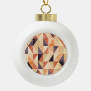 Boule En Céramique Mosaïque triangulaire Aquarelle Motif terrestre