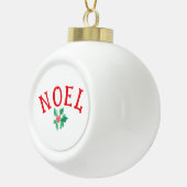 Boule En Céramique Mot Noël "NOEL" Phrase clé saisonnière (Droite)