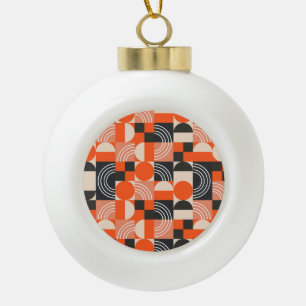 Boule En Céramique Motif de bloc de couleur géométrique lumineux.