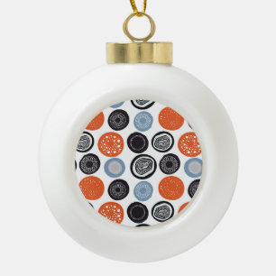 Boule En Céramique Motif de cercle géométrique créatif et coloré.