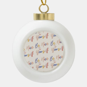 Boule En Céramique Motif de motivation coloré tiré à la main