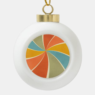 Boule En Céramique Motif de tourbillons de style peinture mixte rétro
