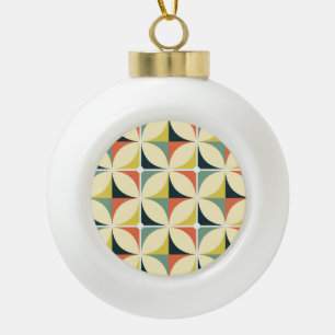 Boule En Céramique Motif géométrique des années 70 rétro.