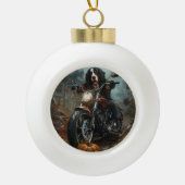 Boule En Céramique Moto bernois d'équitation Halloween effrayant (Devant)