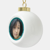 Boule En Céramique MVB Faux Velvet Conception personnalisée Turquoise (Droite)