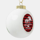 Boule En Céramique Naples Floride Palm Trees Plaid Rouge Plaid (Gauche)
