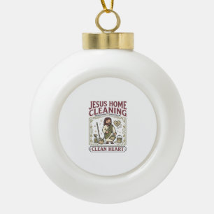 Boule En Céramique Nettoyage Maison Jésus Cœur Propre Nettoyage Maiso
