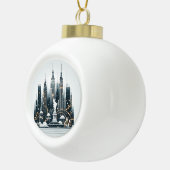 Boule En Céramique New York Holiday Elegance - Customizable Christmas (Droite)