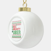 Boule En Céramique Nice Naughty Uber Funny Christmas Matching Cadeau (Droite)