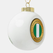 Boule En Céramique Nigeria Flag Badge (Gauche)