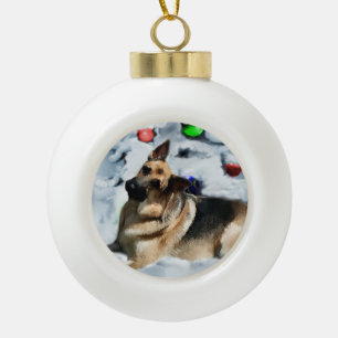 Boule En Céramique Noël berger allemand