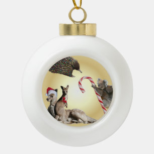 Boule En Céramique Noël d'animaux de l'Australie
