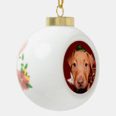 Boule En Céramique Noël de chiot de Pitbull (Gauche)