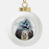 Boule En Céramique Noël de Labradoodle (Devant)