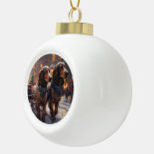 Boule En Céramique Noël de l'English Cocker Spaniel en période de fêt (Droite)