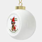 Boule En Céramique Noël de Rhodesian Ridgeback (Droite)