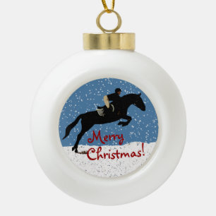 Boule En Céramique Noël du pullover de cheval de Milou