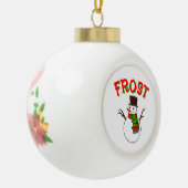 Boule En Céramique Noël mot vacances "FROST" Noël saisonnier (Gauche)