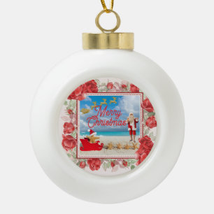 Boule En Céramique Noël Pelucheux et Lumineux