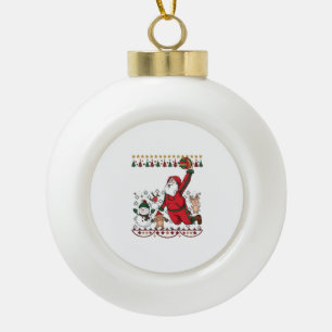 Boule En Céramique Noël Père Noël Volleyball Bonhomme de neige Renne