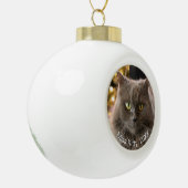 Boule En Céramique Noël personnalisé pour chien chat (Gauche)