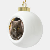 Boule En Céramique Noël personnalisé pour chien chat (Droite)