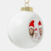Boule En Céramique Noël photo personnalisée (Gauche)