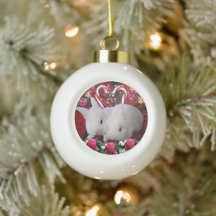 Boule En Céramique Noël pour Bunnies