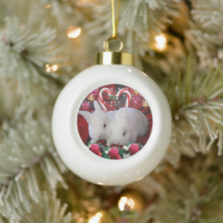 Boule En Céramique Noël pour Bunnies