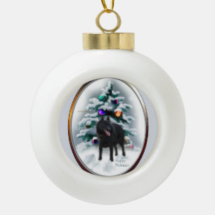 Boule En Céramique Noël Schipperke