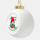 Boule En Céramique Noël sibérien Husky (Droite)