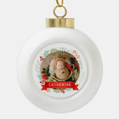 Boule En Céramique Nom personnalisé du premier Noël du bébé (Devant)