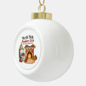 Boule En Céramique North Pôle Lecteurs Club Livres de Noël Xmas Lover (Droite)
