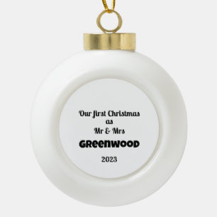 Boule En Céramique Notre premier Noël ensemble !